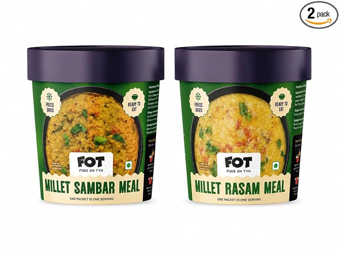 Freeze Dried Instant Millet Sambar Meal & Millet Rasam Meal