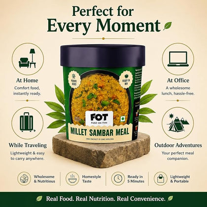 Freeze Dried Instant Millet Sambar Meal & Millet Rasam Meal