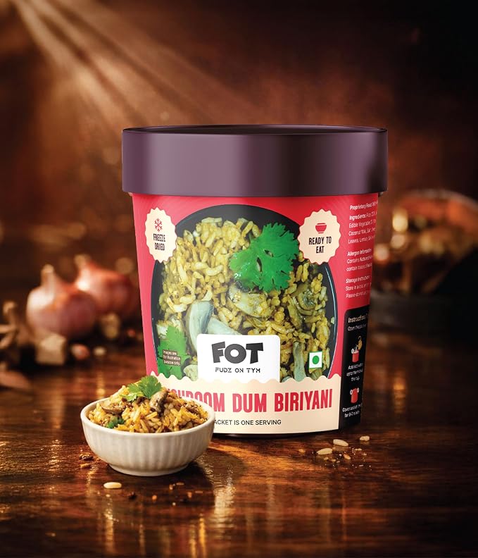 Freeze Dried Mushroom Dum Briyani & Curd Rice