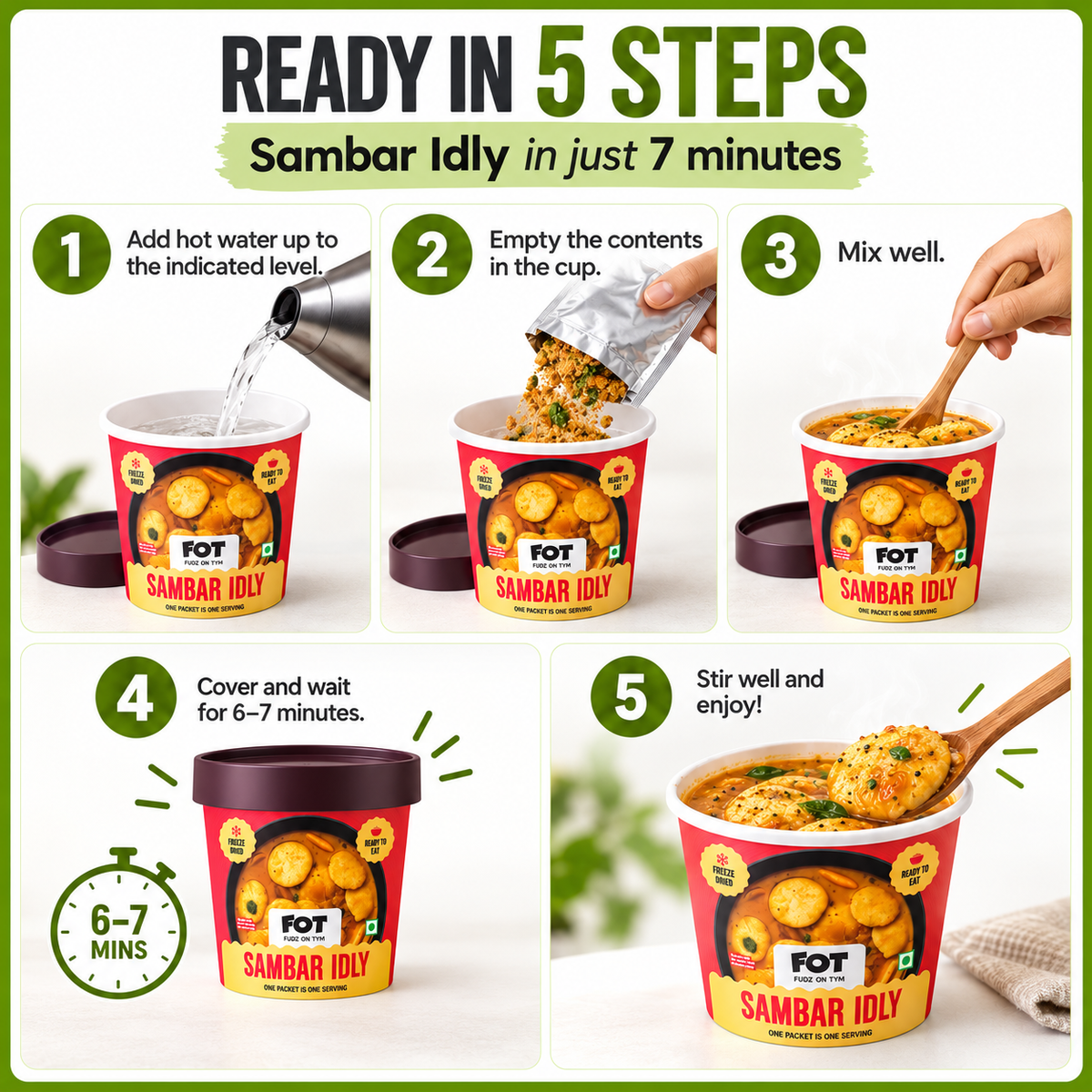 Freeze Dried Sambar Idly