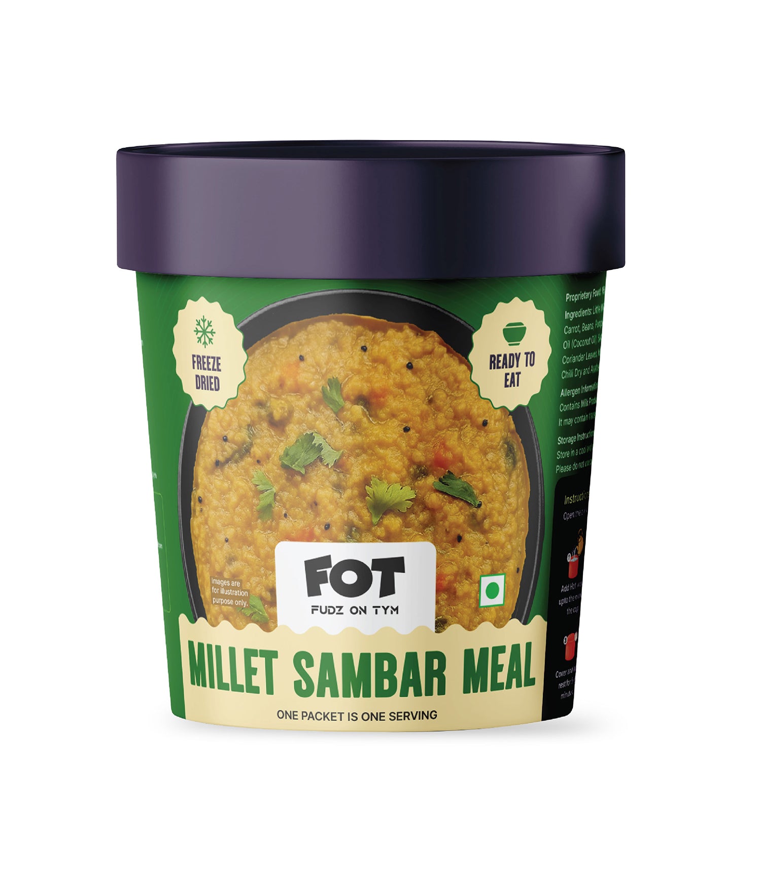 Freeze Dried Millet Sambar Meal