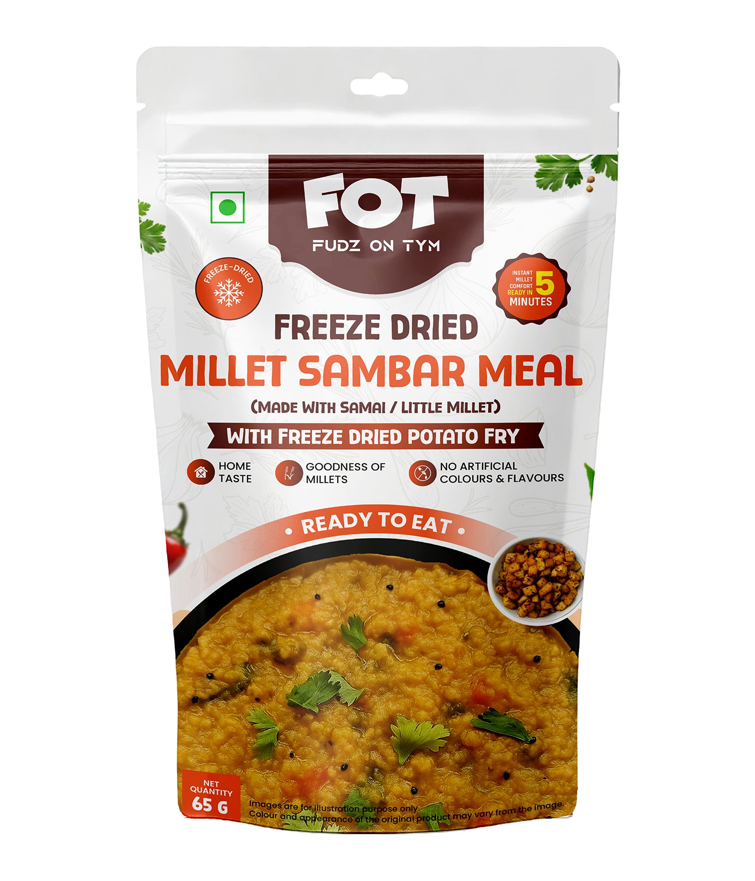 Freeze Dried Millet Sambar Meal 