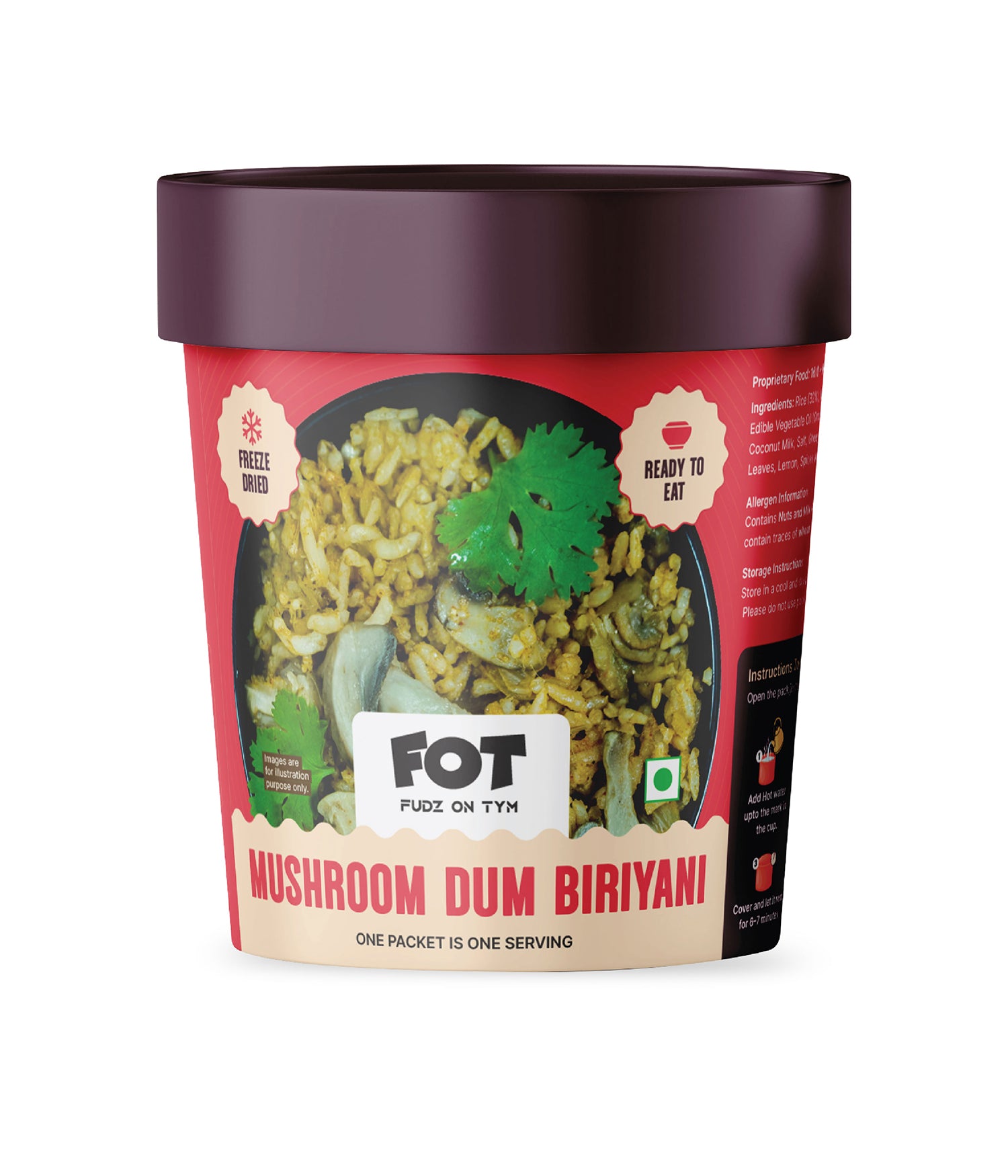 Freeze Dried Mushroom Biriyani Secondary image