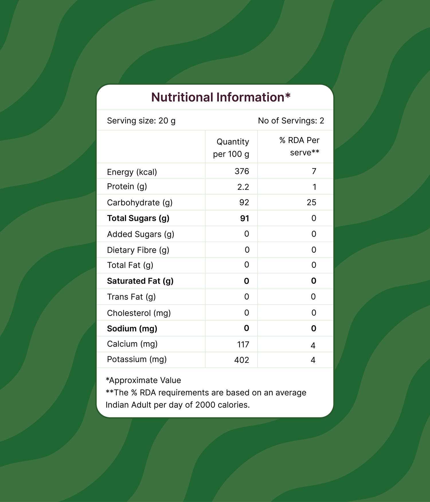 Freeze Dried Sugarcane Juice Powder