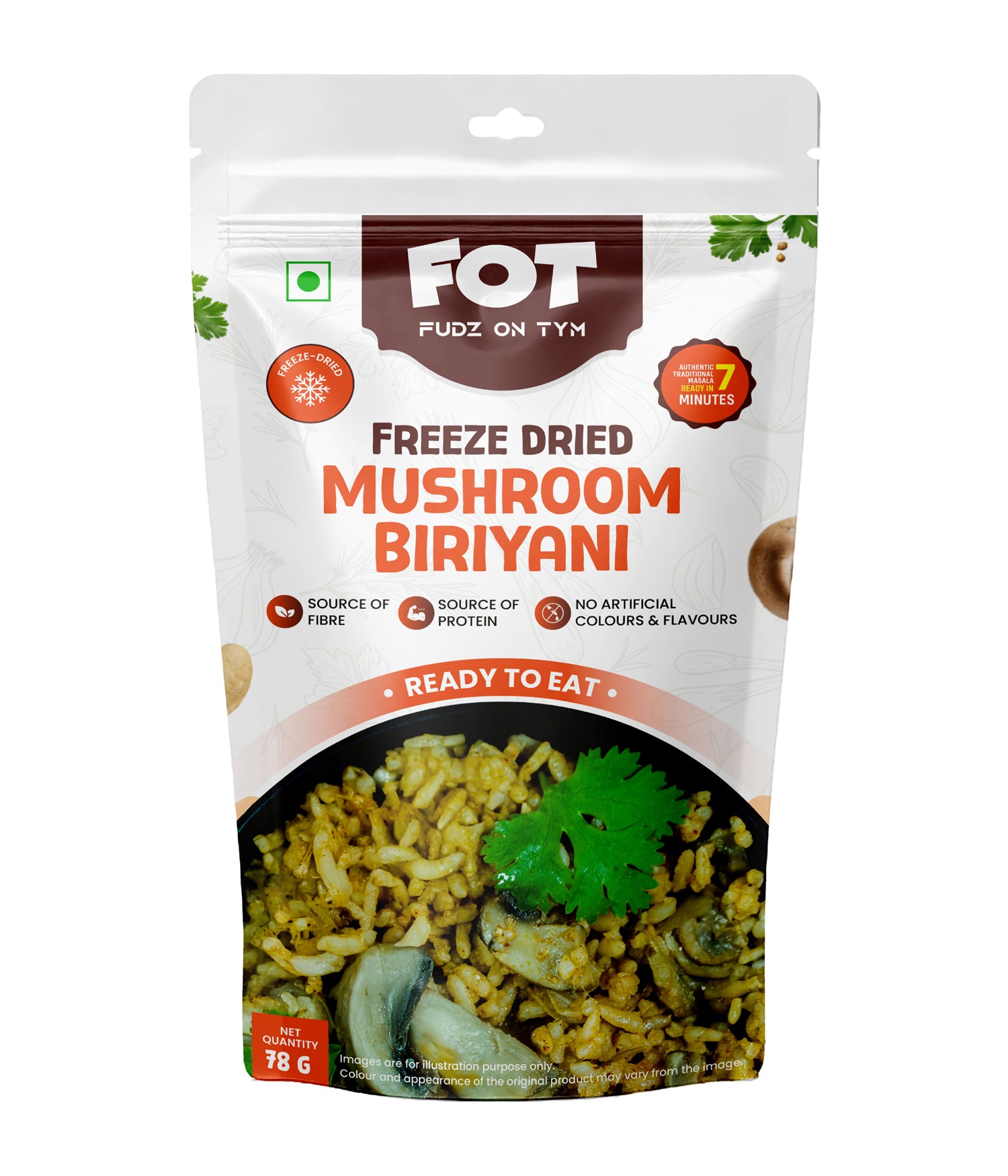 Freeze Dried Mushroom Biriyani