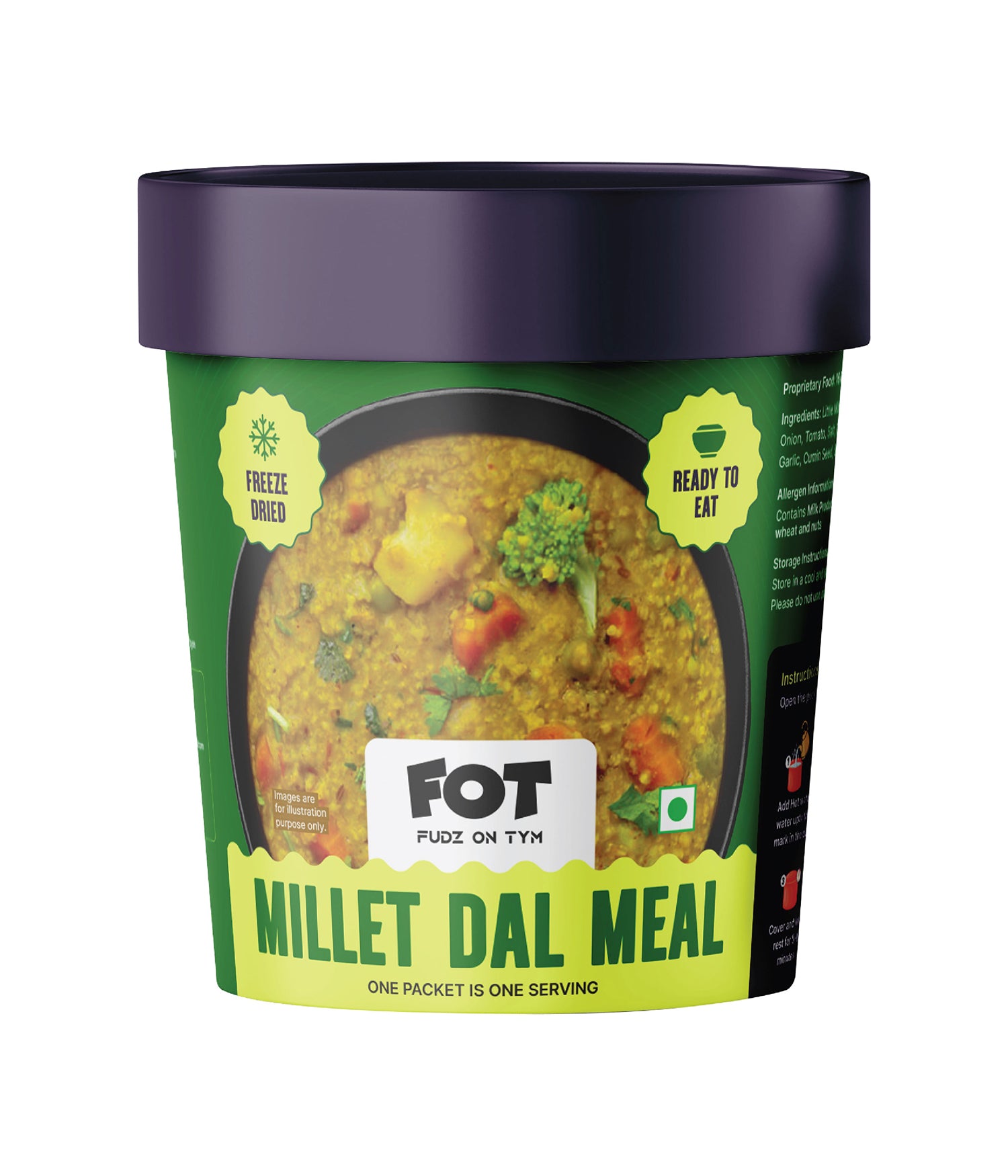 Freeze Dried Millet Dal Meal