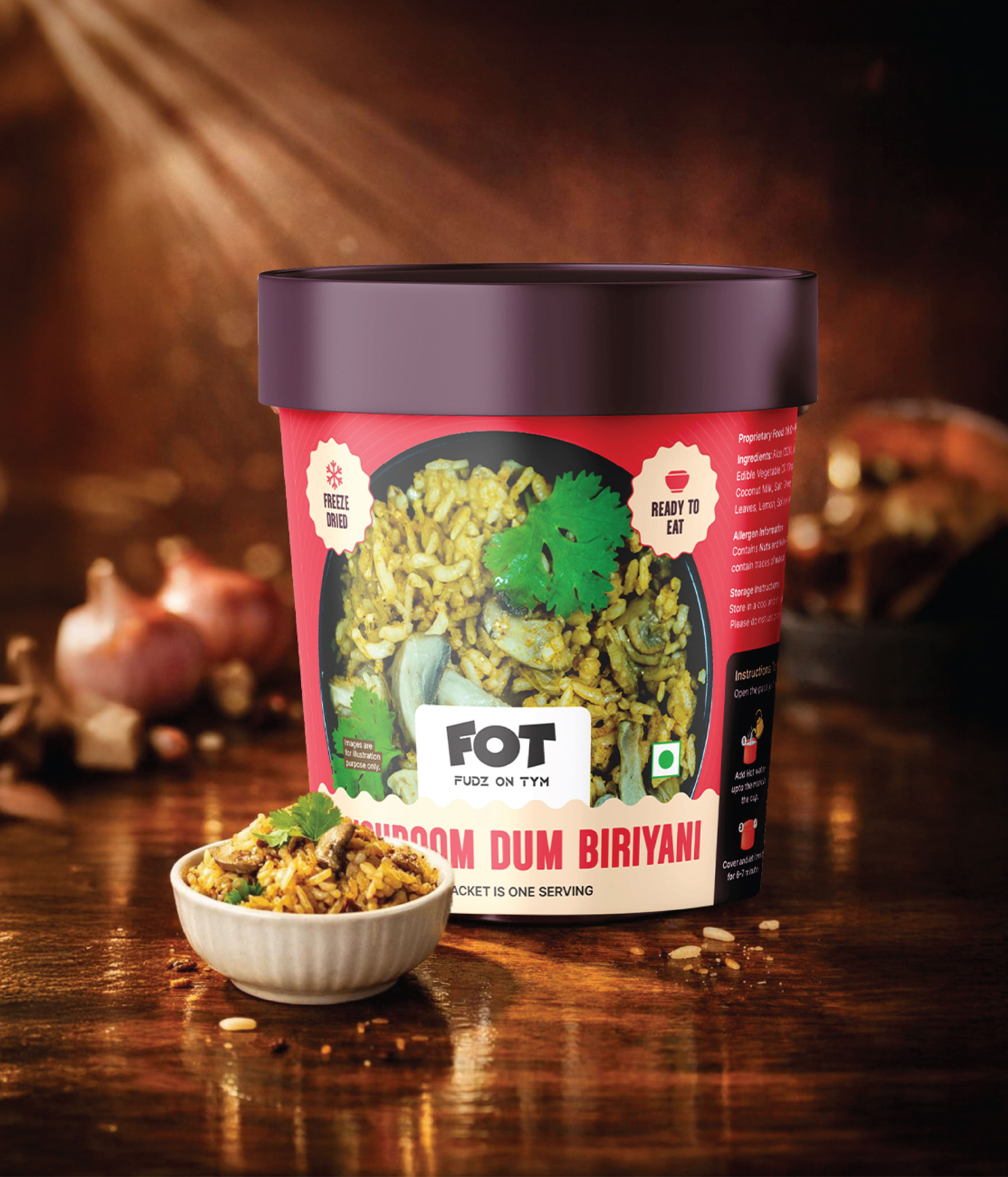 Freeze Dried Mushroom Biriyani