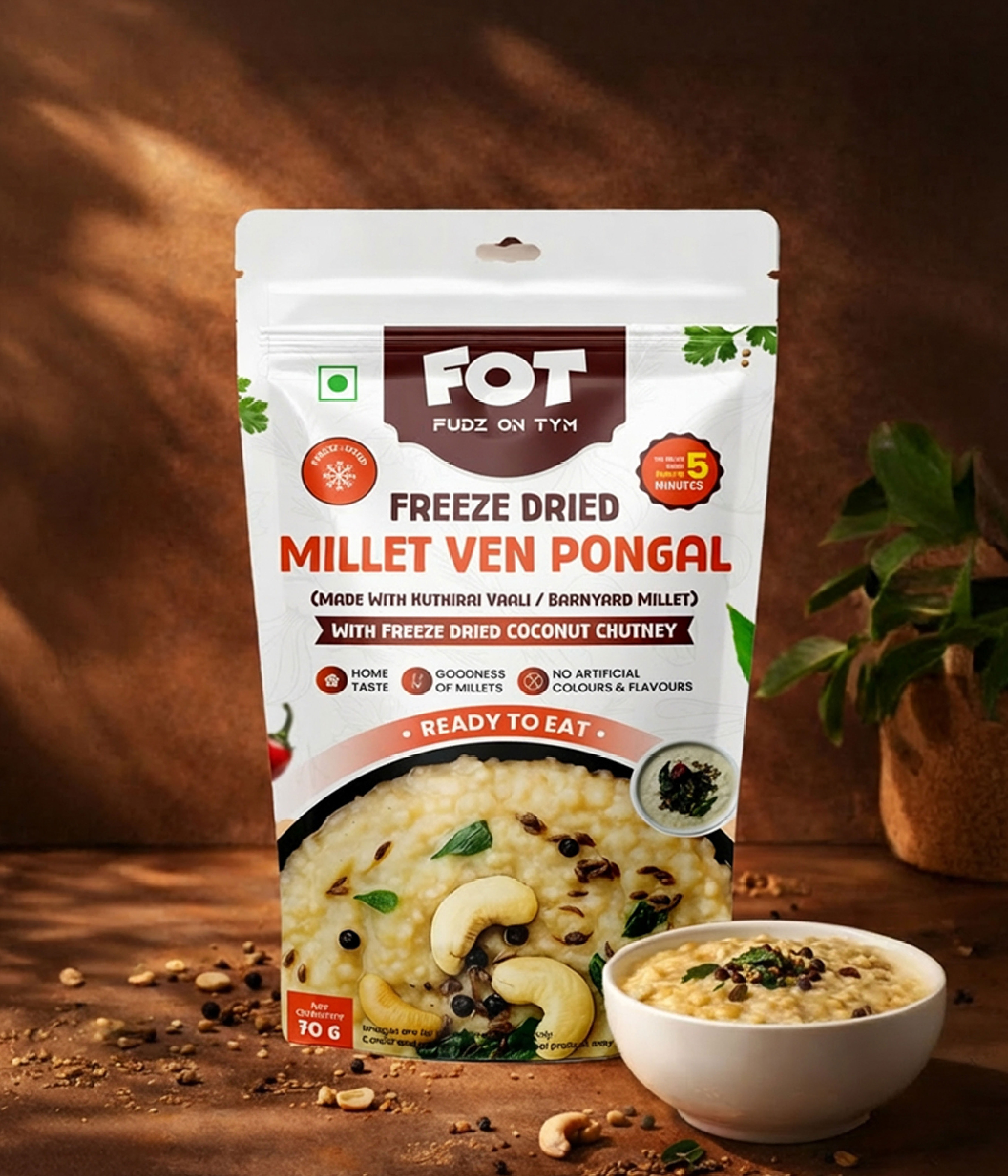 Freeze Dried Millet Ven Pongal 