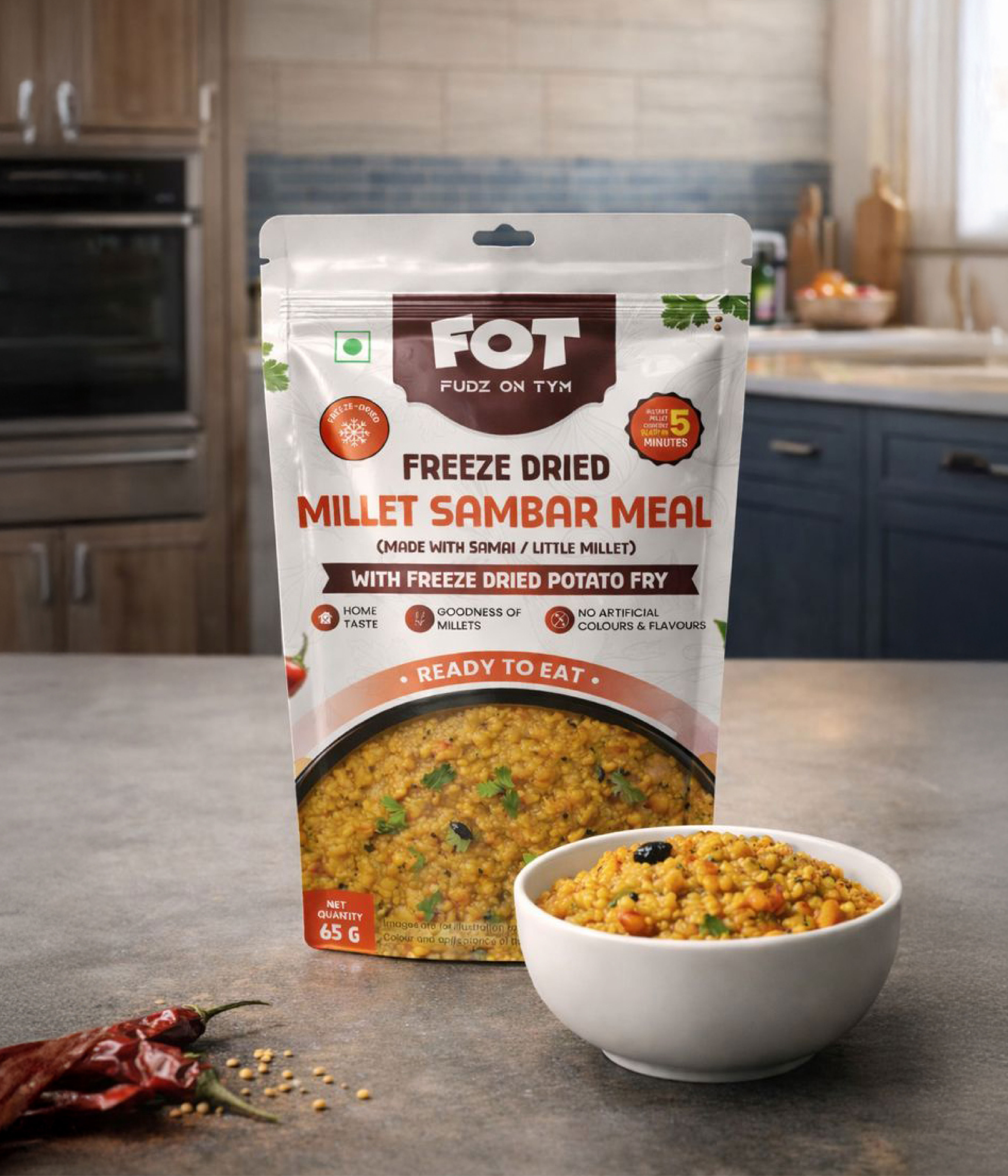 Freeze Dried Millet Sambar Meal 