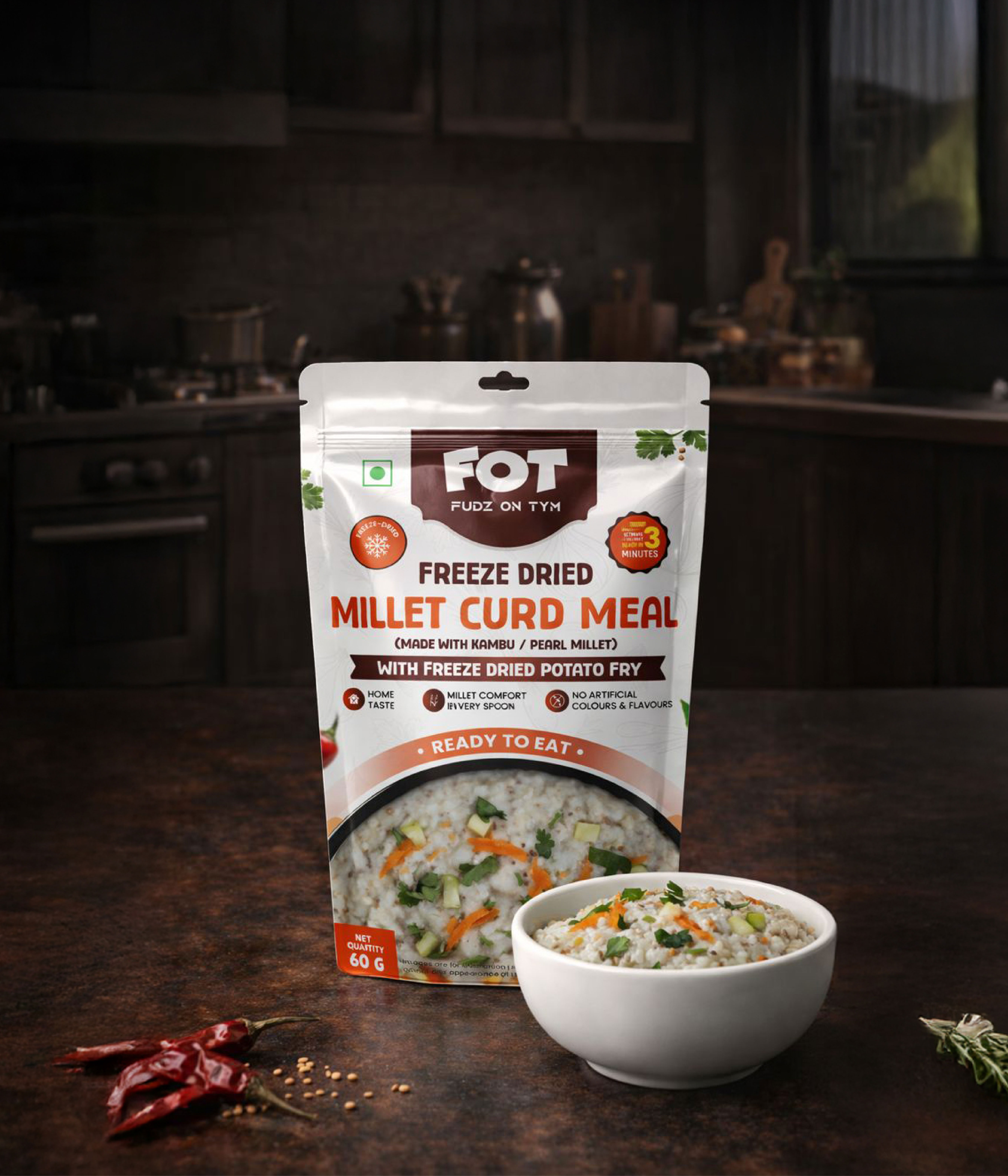 Freeze Dried Millet Curd Meal 